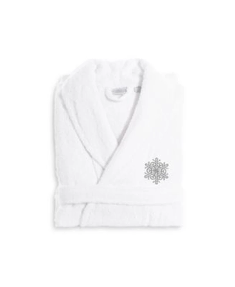 Linum Home Embroideredluxury Terry Bathrobe