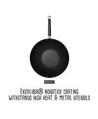 Joyce Chen Professional Series 14" Carbon Steel Excalibur Nonstick Wok with Phenolic Handles