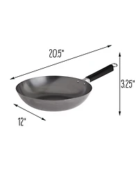 Joyce Chen Professional Series 12" Carbon Steel Stir Fry Pan with Phenolic Handle
