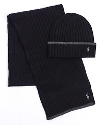 Polo Ralph Lauren Mens Beanie Scarf Gloves Gift Sets