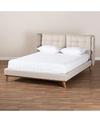 Gretchen Modern and Contemporary Queen Size Platform Wingback Bed