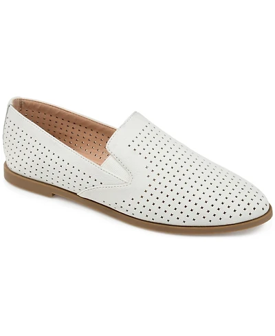 Journee Collection Women's Lucie Perforated Slip On Loafers