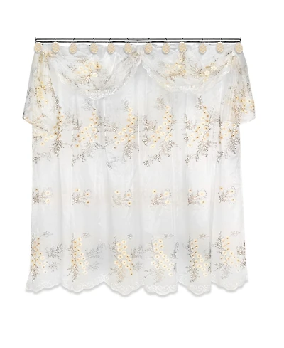 Popular Bath Bloomfield Sheer Shower Curtain with Valance