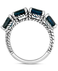 Effy London Blue Topaz Statement Ring (3-3/4 ct. t.w.) in Sterling Silver