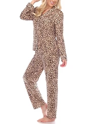 White Mark Women's Pajama Set, 2 Piece