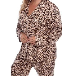 White Mark Women's Plus Pajama Set, 2 Piece