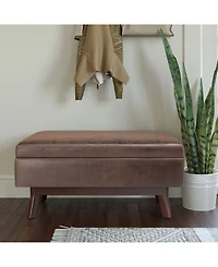 Owen Mid Century Modern Rectangle Small Rectangular Storage Ottoman