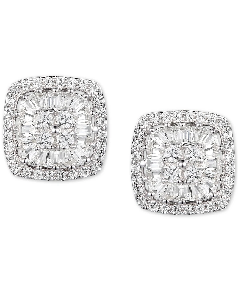Diamond Baguette Square Stud Earrings (1/2 ct. t.w.) in 14k Gold , 14k White Gold or 14k Rose Gold