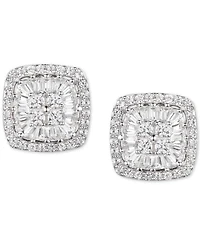 Diamond Baguette Square Stud Earrings (1/2 ct. t.w.) in 14k Gold , 14k White Gold or 14k Rose Gold