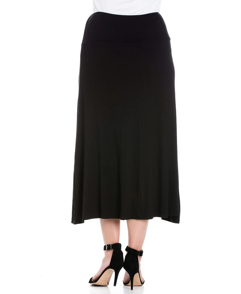 24seven Comfort Apparel Plus Maxi Skirt