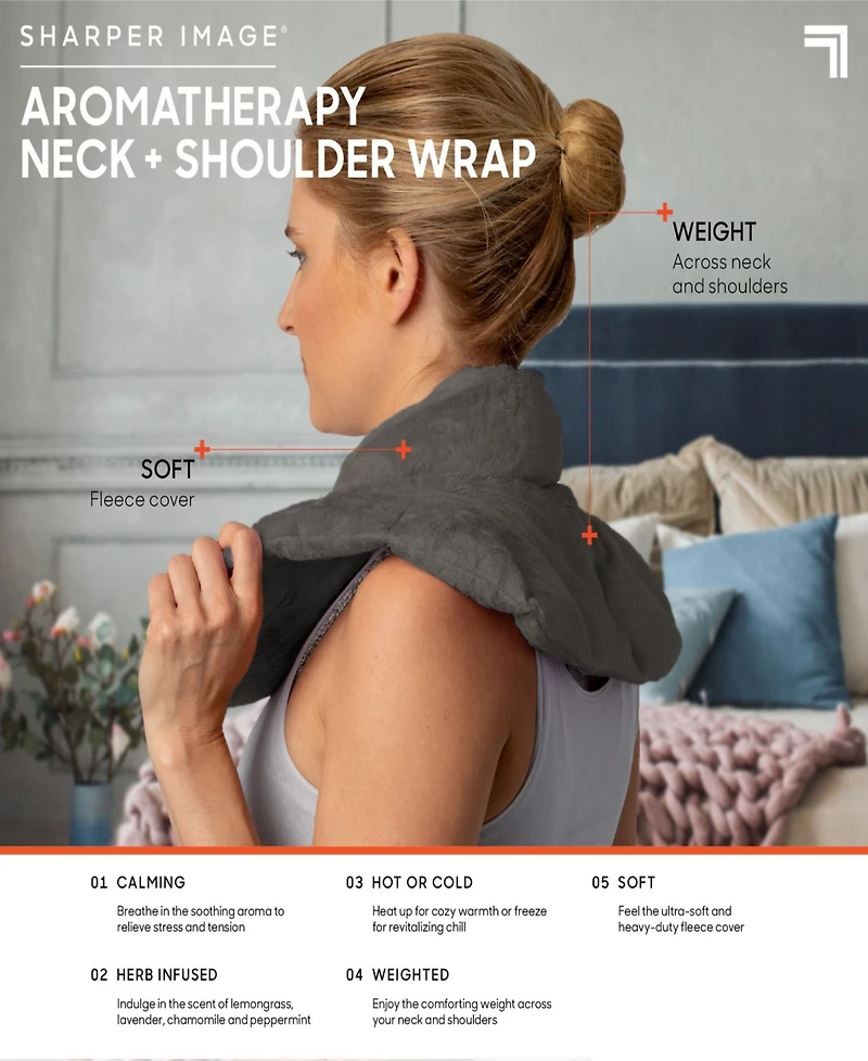 Sharper Image Warming & Cooling Aromatherapy Neck Shoulder Wrap Pad