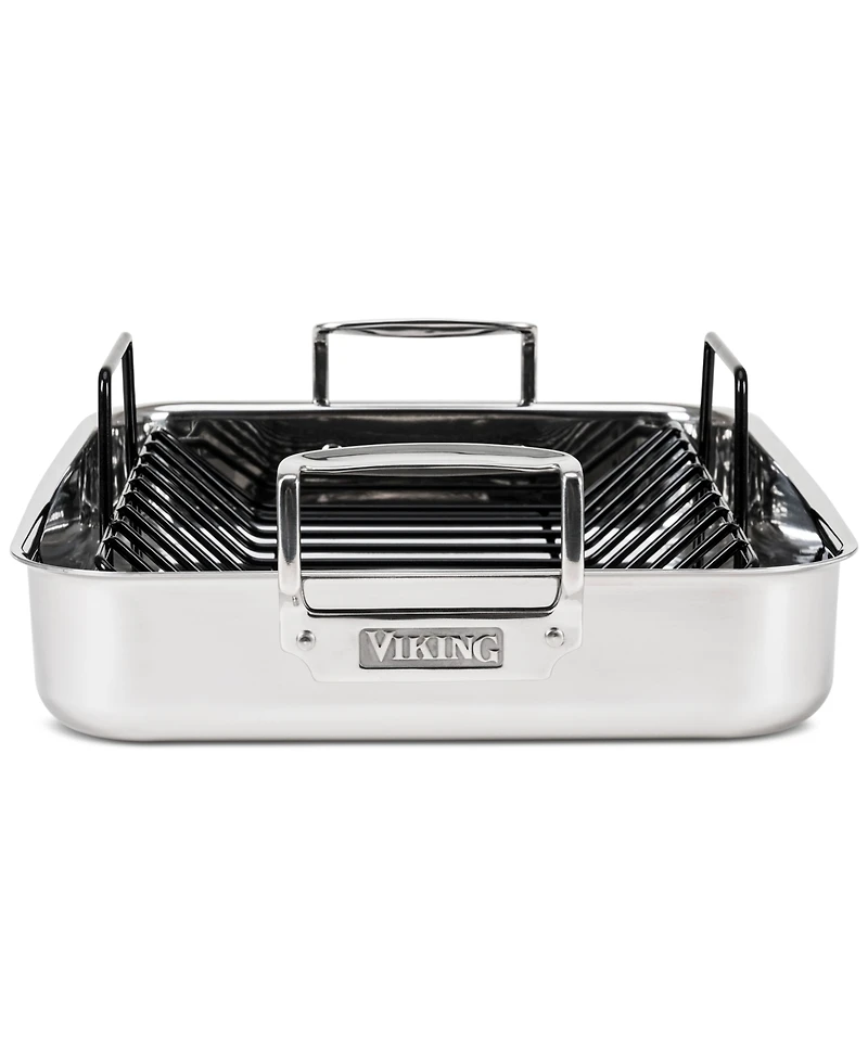 Viking 3-Ply Stainless Steel Roasting Pan with Nonstick Rack