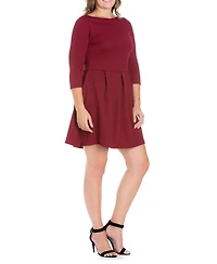 Women's Plus Size Perfect Fit and Flare Dress