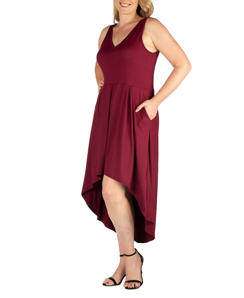 Women's Plus High Low Party Dress