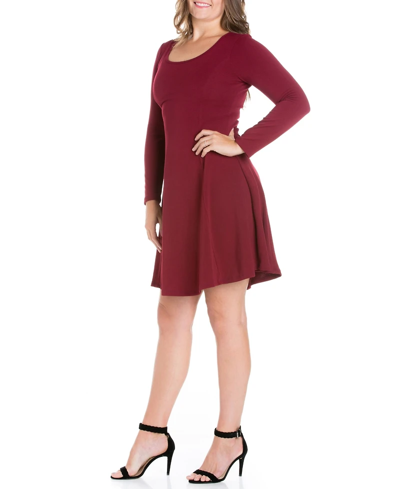 Women's Plus Fit and Flare Skater Dress