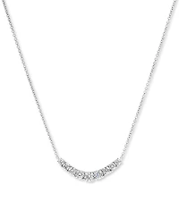 Diamond Curve Statement Necklace (1 ct. t.w.) in 14k White Gold