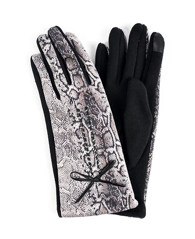Marcus Adler Women's Leopard Jersey Touchscreen Gloves