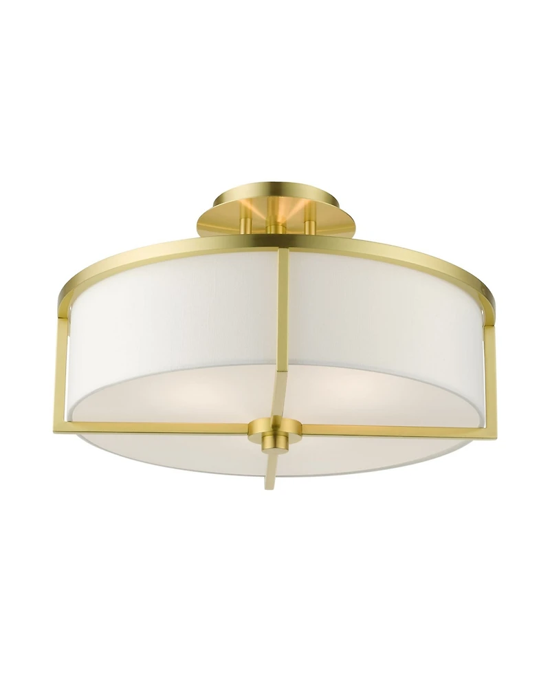 Wesley 3 Lights Semi Flush
