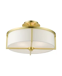Wesley 3 Lights Semi Flush