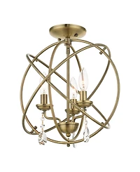 Aria 3 Lights Convertible Chandelier or Semi Flush