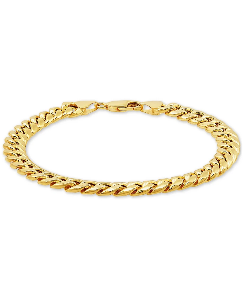 Lightweight Miami Cuban Link 7-1/2" Chain Bracelet (7mm) in 10k Gold