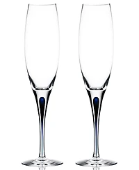 Orrefors Intermezzo Blue Set of 2 Flutes