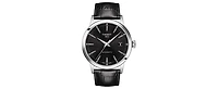 Tissot Men's Swiss Automatic Classic Dream Black Leather Strap Watch 42mm