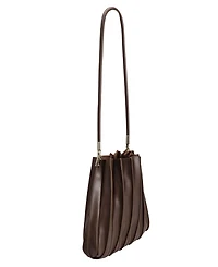 Melie Bianco Carrie Pleated Faux Leather Shoulder Bag
