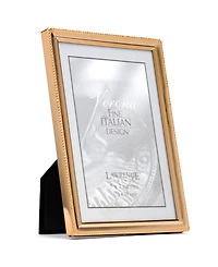 Polished Metal Picture Frame - Bead Border Design, 5" x 7"