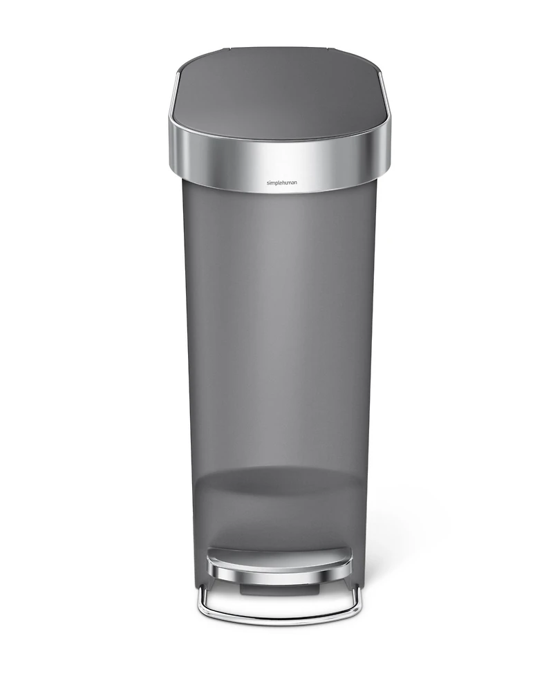 simplehuman 40 Liter Plastic Slim Rectangular Kitchen Trash Can