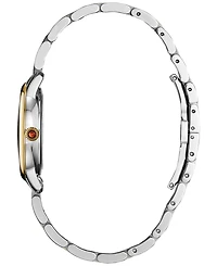 Frederique Constant Women's Swiss Slimline Diamond (1/20 ct. t.w.) Two-Tone Stainless Steel Bracelet Watch 30mm