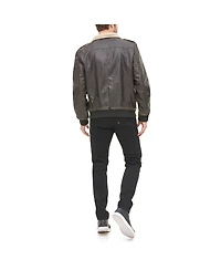 Levi's Men's Sherpa Lined Faux Leather Aviator Bomber