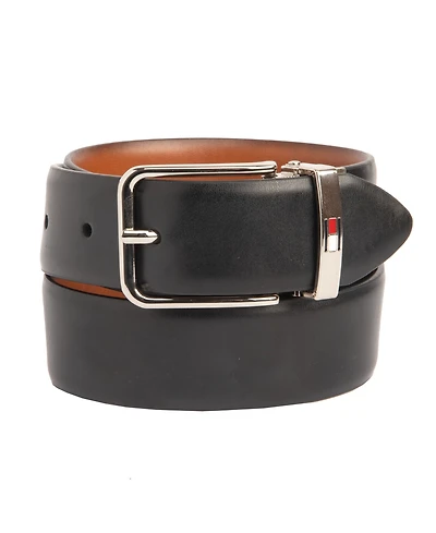 Tommy Hilfiger Big Boys Dark Brown and Black Reversible Dress Belt