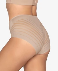 Leonisa Women's Lace Stripe Undetectable Classic Shaper Panty