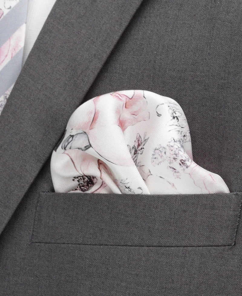 Men's Painted Floral Pocket Square