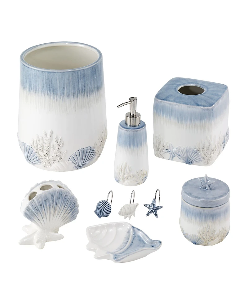 Avanti Abstract Coastal Seashells & Coral Ceramic Soap/Lotion Dispenser