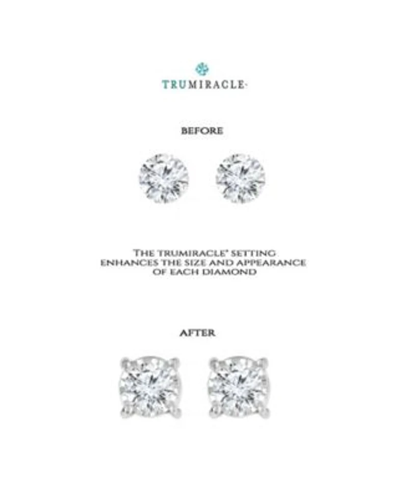 Trumiracle Diamond Cluster Bridal Collection In 10k White Gold