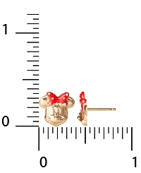 Disney Children's Minnie Mouse Bow Stud Earrings in 14k Gold