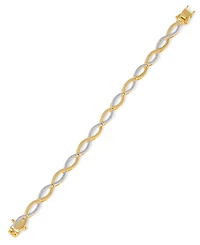Diamond Accent Infinity Bracelet in Gold-Plate