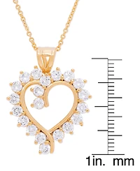 Gold Plated Cubic Zirconia Heart Pendant