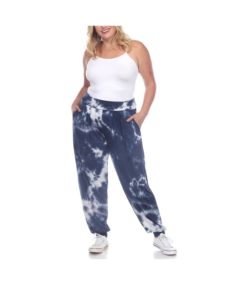 White Mark Plus Tie Dye Harem Pants