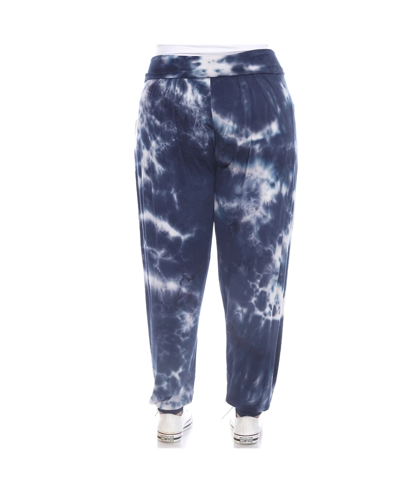 White Mark Plus Tie Dye Harem Pants