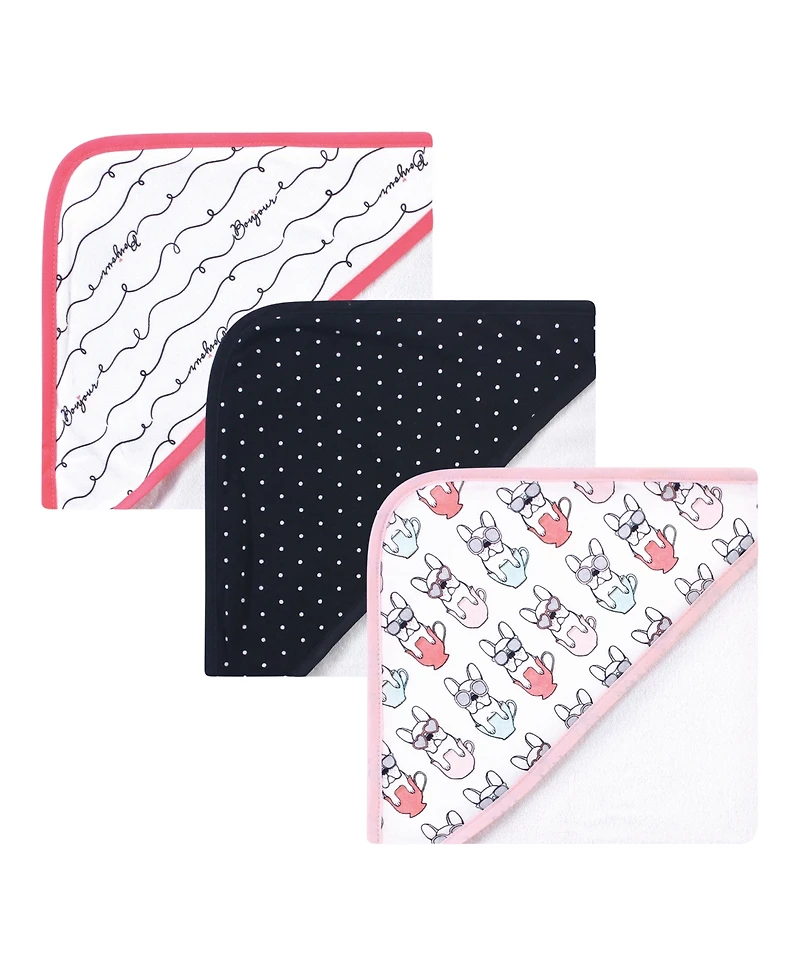 Hudson Baby Girls Cotton Rich Hooded Towels