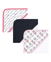 Hudson Baby Girls Cotton Rich Hooded Towels