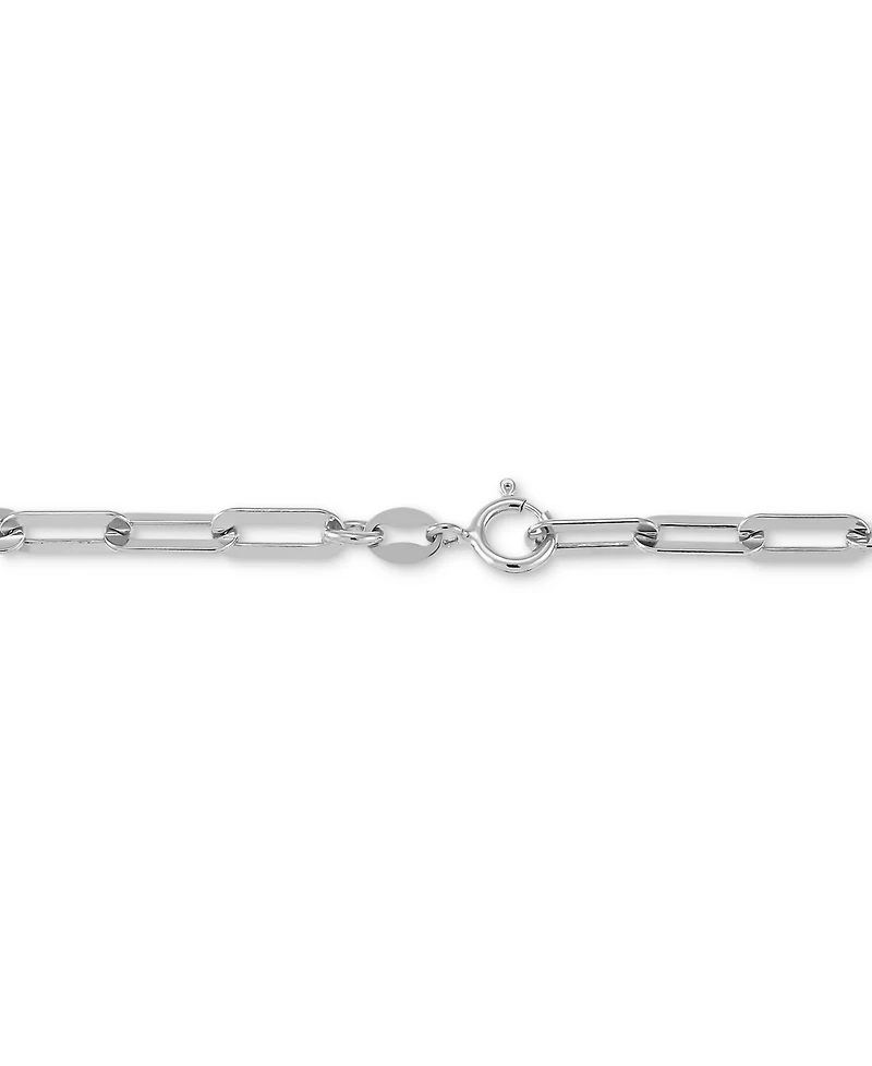 Polished Paperclip Bracelet 18K Gold over Silver or Sterling