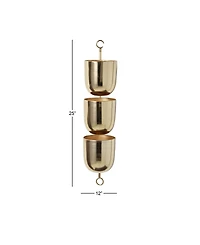 Contemporary Metallic Hanging Wall Planter Rack