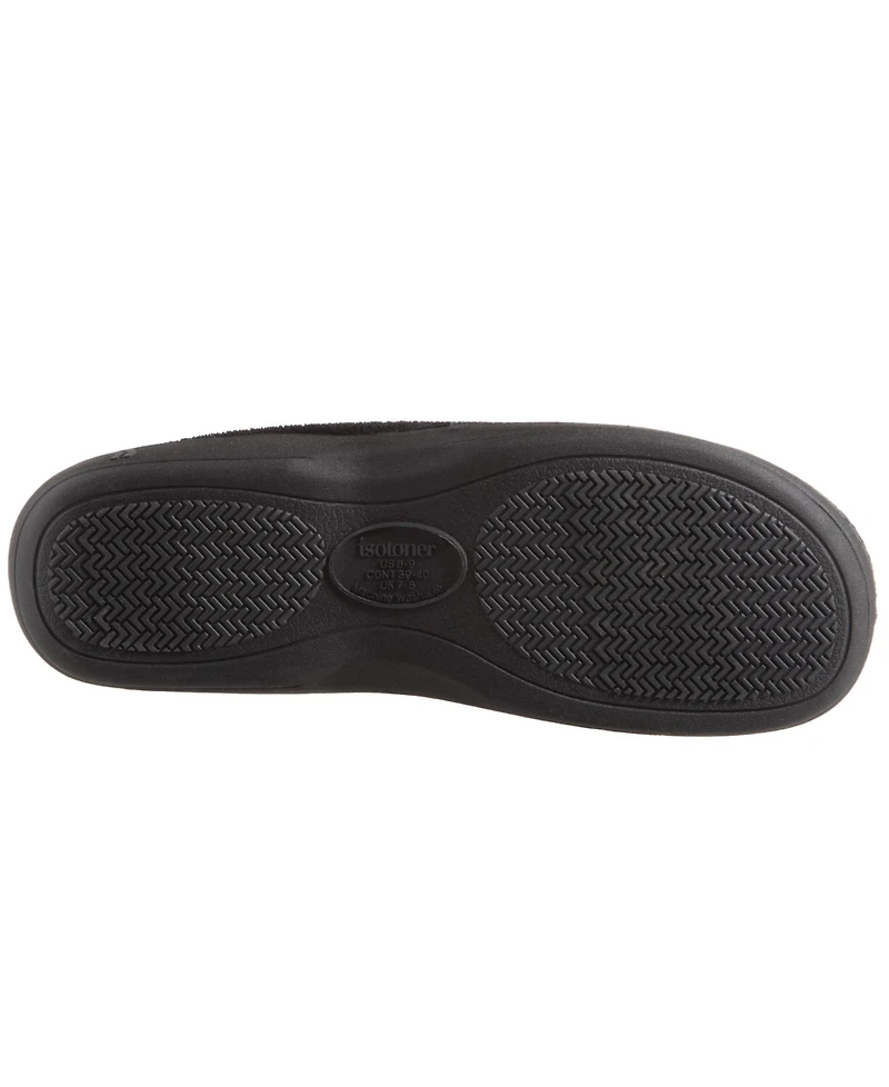 Isotoner Signature Men's Microterry Jared Moccasin Slippers with Memory Foam