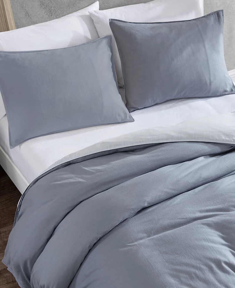 Kenneth Cole New York Nila Reversible Duvet Cover Set, 3 Piece, Full/Queen