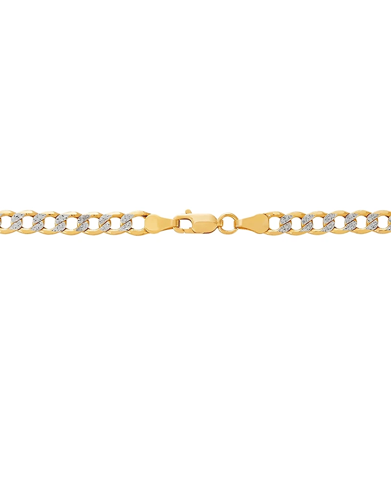 Polished Diamond Cut 22" Curb Chain in 10K Yellow Gold