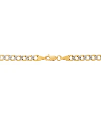 Polished Diamond Cut 22" Curb Chain in 10K Yellow Gold